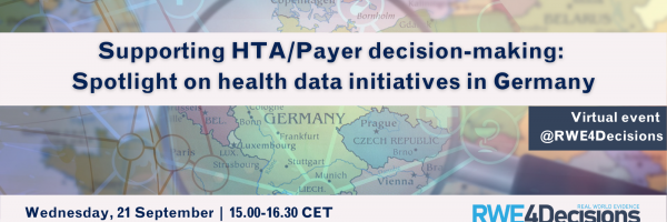 Public webinar series | Supporting HTA/Payer decision-making: Health data initiatives in Germany