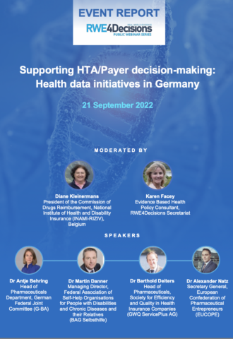 Supporting HTA/Payer decision-making: Health data initiatives in Germany