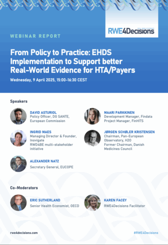 Webinar report: From Policy to Practice: EHDS Implementation to Support Better Real-World Evidence for HTA/Payers (9 April)